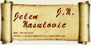 Jelen Mašulović vizit kartica